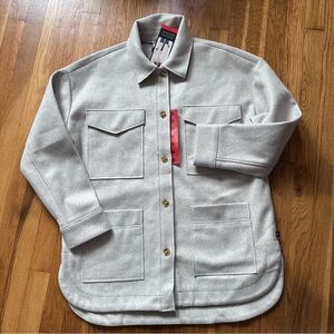 Banana Republic Women’s Oversized Shirt Jacket Tan Size Medium Point collar NWT